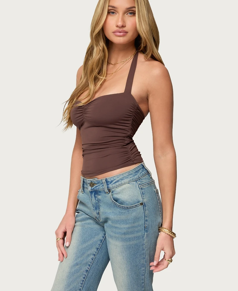 Edikted Women's Anael Ruched Halter Top