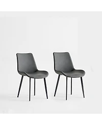 Boyel Living Pu Leather Dining Chairs Set of 2, Dining Chair with Iron Legs