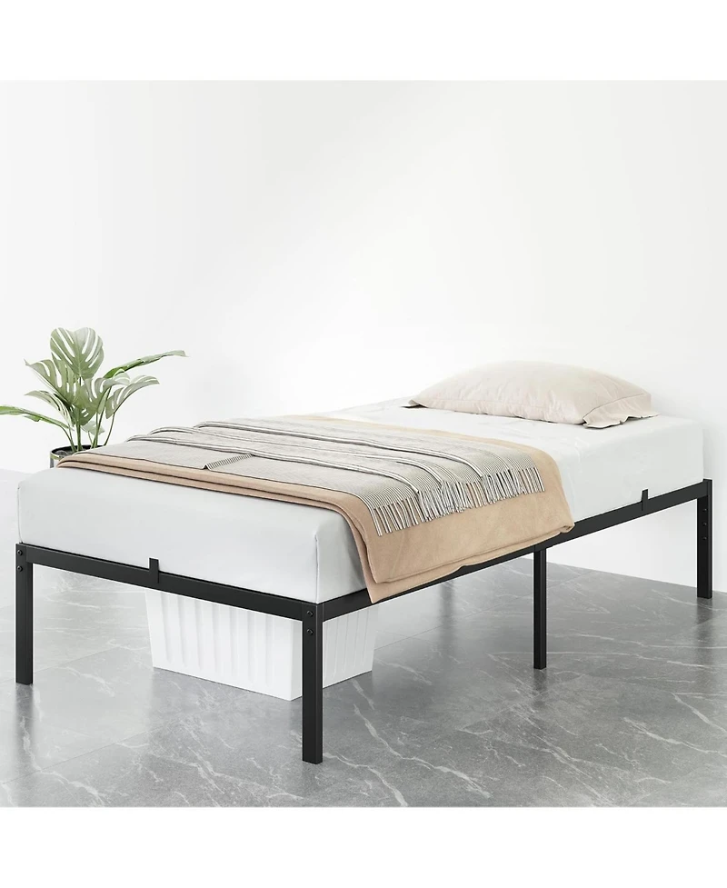 gaomon Inch Bed Frame Metal Platform, Bed Frame with Ample Storage, No Box Spring Needed and Steel Slat Support