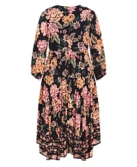 City Chic Women's Devine Beauty Border Dress