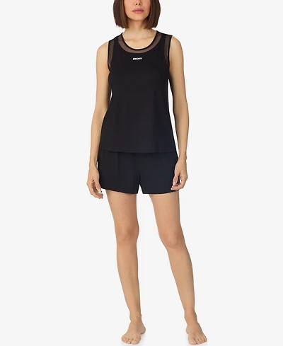 Dkny Women's Sleeveless Tank Top and Boxer Shorts, 2-Piece Set