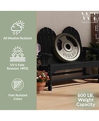 WestinTrends Outdoor Patio 49" Hdpe Adirondack Garden Bench