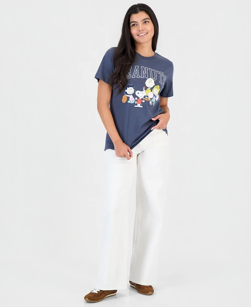 Grayson Threads, The Label Juniors' Peanuts Graphic Print Crewneck T-Shirt