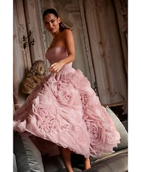 Milla Womens Dramatically Flowered Tulle Dress