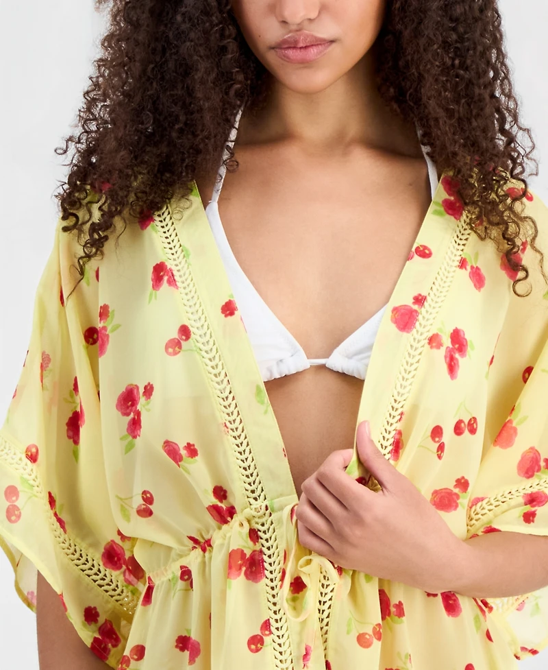 Miken Women's Printed V-Neck Swim Cover Up Kimono, Macy's Exclusive
