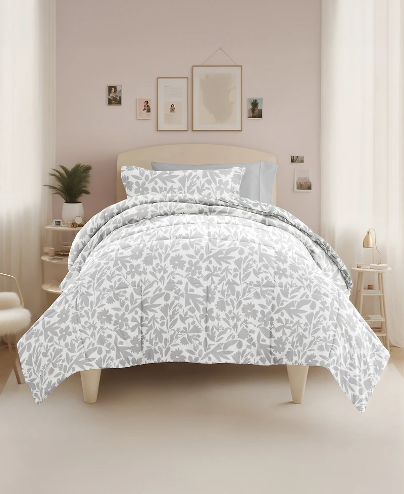 ienjoy Home Patterned Dorm 8-Piece Comforter Set, Twin Xl