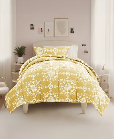 ienjoy Home Patterned Dorm 8-Piece Comforter Set, Twin Xl