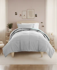 ienjoy Home Solid Reversible Dorm 8-Piece Comforter Set, Twin Xl
