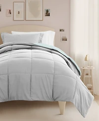 ienjoy Home Solid Reversible Dorm 8-Piece Comforter Set, Twin Xl