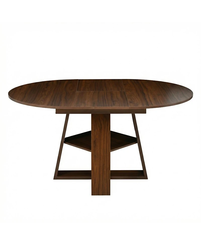 Streamdale Extendable Walnut Dining Table for 4-8
