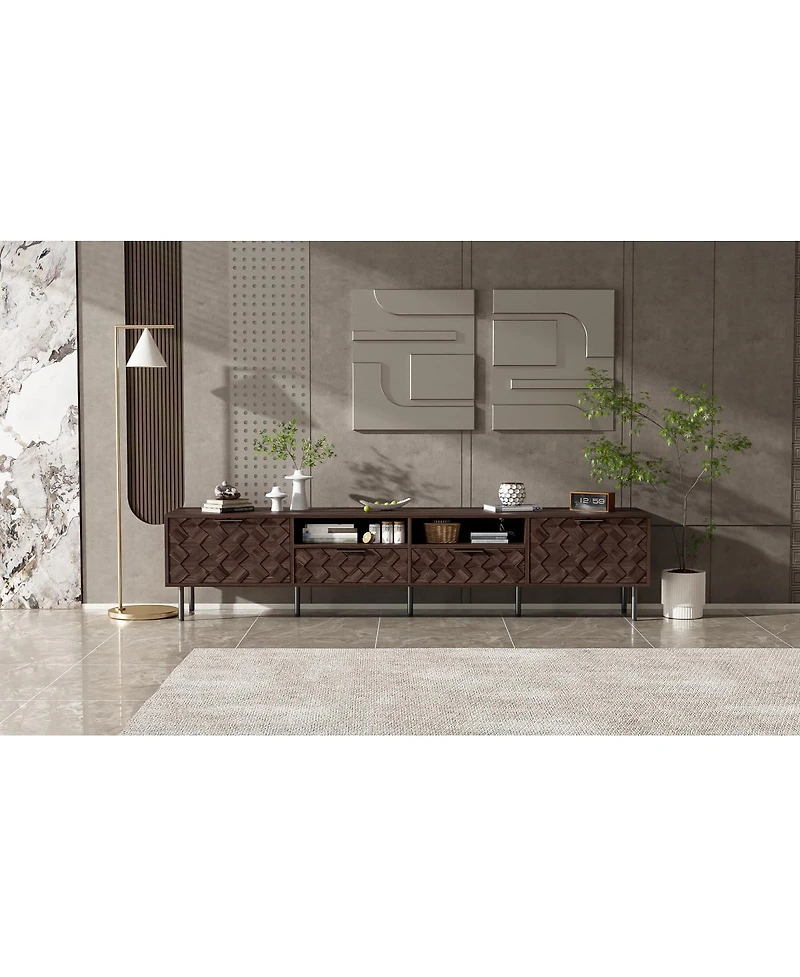 Streamdale Modern Tv Stand for TVs with Storage & Cable Management