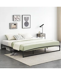 gaomon Low Bed Frame Size, 10 Inch Heavy Duty Metal Platform Bed Frame Low Profile, Mattress Foundation, No Box Spring Needed, Noise-Free