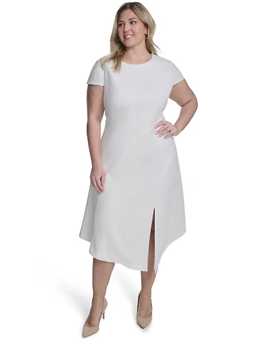 Vince Camuto Plus Seamed Midi Dress