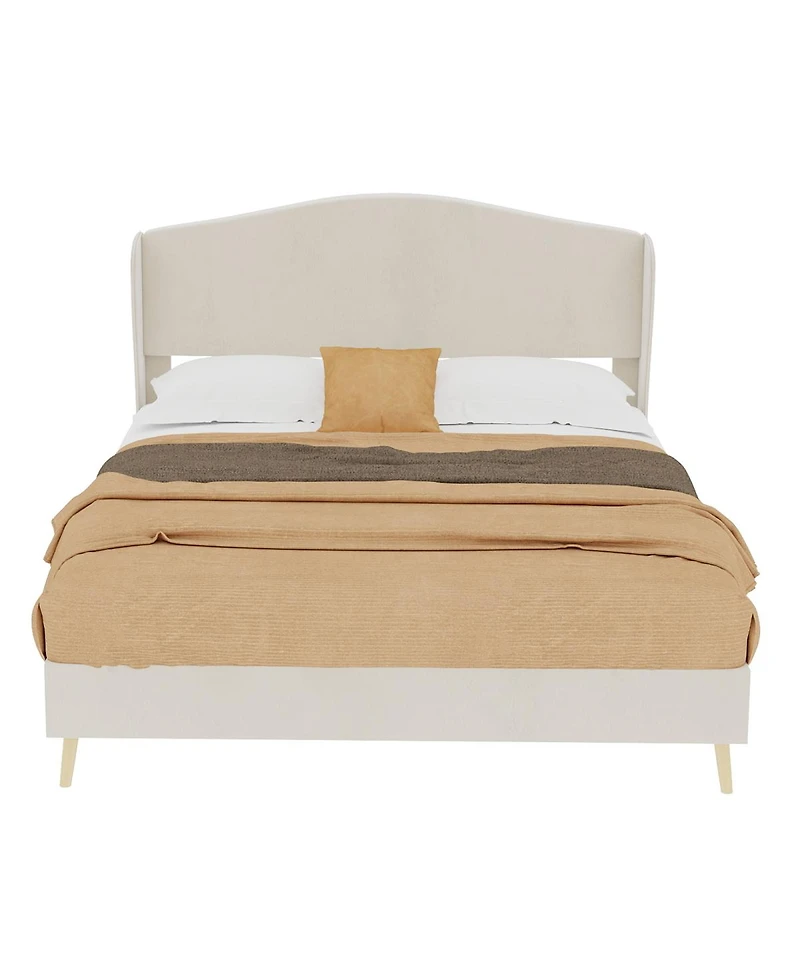 Streamdale Furniture Velvet Upholstered Bed - Full Size, Luxury & Comfort