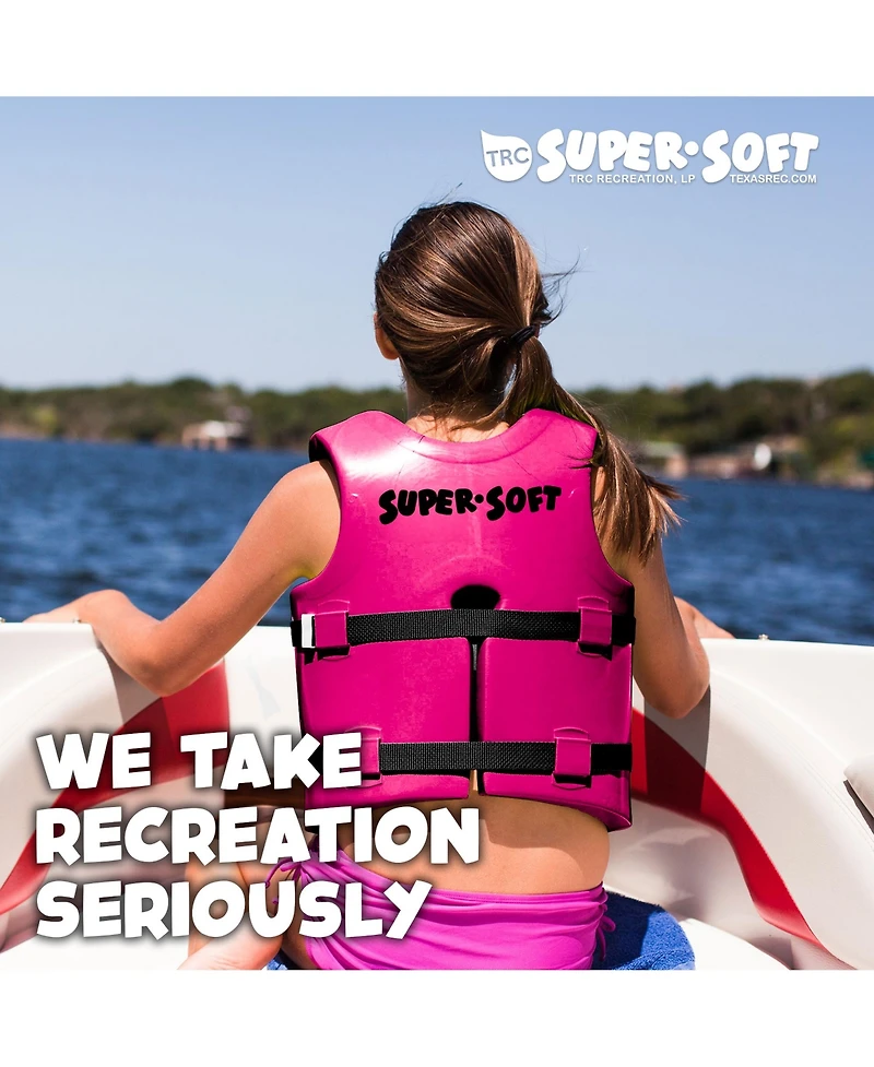 Trc Recreation Super Soft Child Life Jacket Swim Vest, Medium, Flamingo