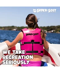 Trc Recreation Super Soft Child Life Jacket Swim Vest, Medium, Flamingo