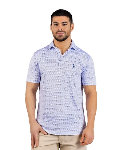 TailorByrd Men's Bottoms Up Printed Performance Polo