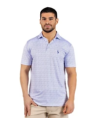 TailorByrd Men's Bottoms Up Printed Performance Polo