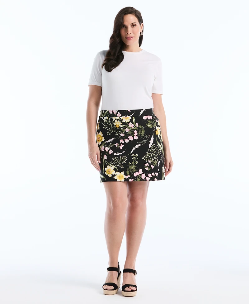 Rafaella Plus Floral Print Skort