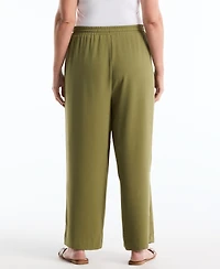 Rafaella Plus Drawstring Wide-Leg Pants