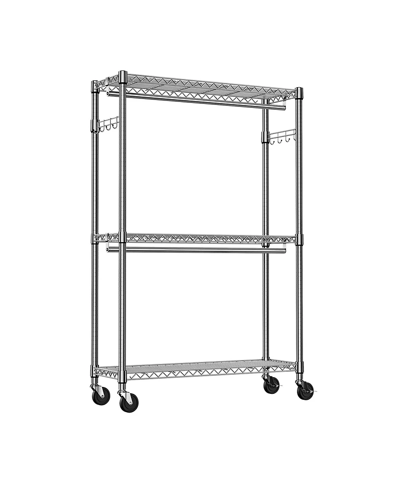 Rainsken Heavy Duty Rolling Garment Rack