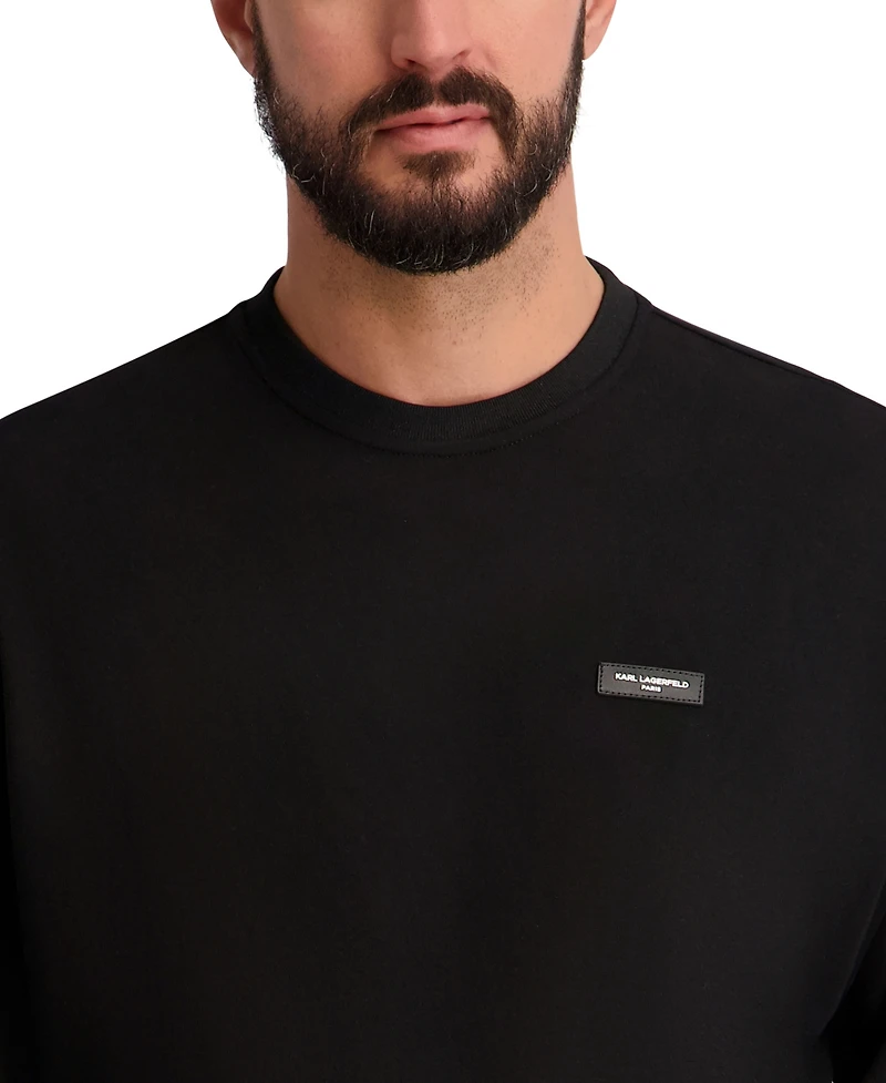 Karl Lagerfeld Paris Men's Long-Sleeve Fleece Sweater