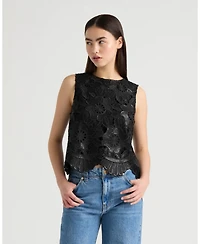Nvlt Women's Sleeveless Lace Top