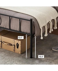 gaomon King Bed Frame Platform with Headboard and Footboard Metal Mattress Foundation Storage