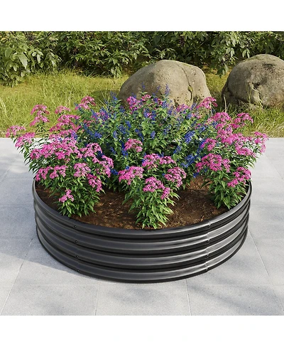 Streamdale Furniture Galvanized Metal Raised Garden Bed Planter Box