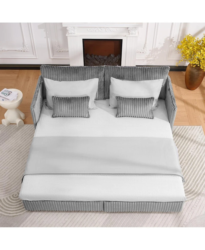 Streamdale Furniture 73" Convertible Sofa Bed with Usb Ports