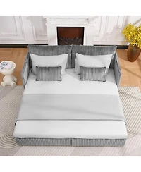 Streamdale Furniture 73" Convertible Sofa Bed with Usb Ports