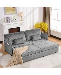 Streamdale Furniture 73" Convertible Sofa Bed with Usb Ports