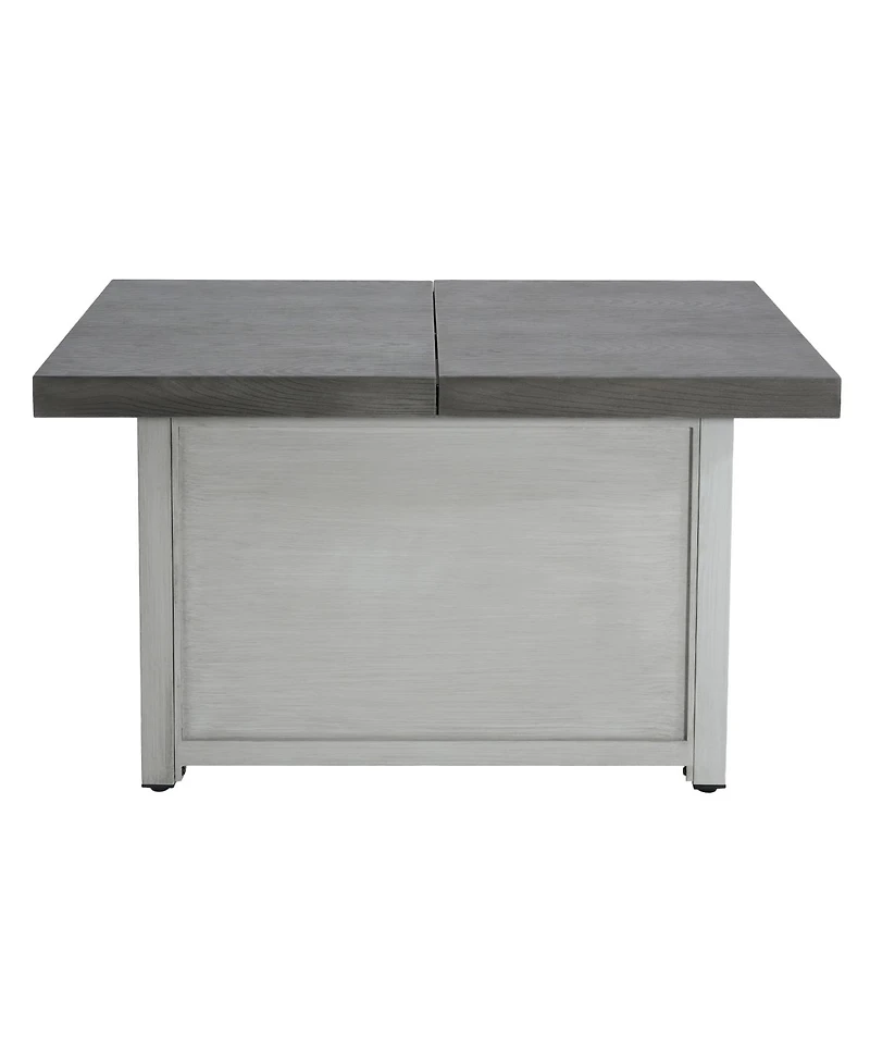 Streamdale Furniture Extendable Rectangle Aluminum Alloy Fire Pit Table, 50,000BTU