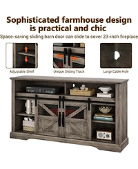 gaomon Fireplace Tv Stand for Television Farmhouse Entertainment Center Electric Fireplace