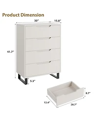 gaomon 4 Drawer Tall Dresser