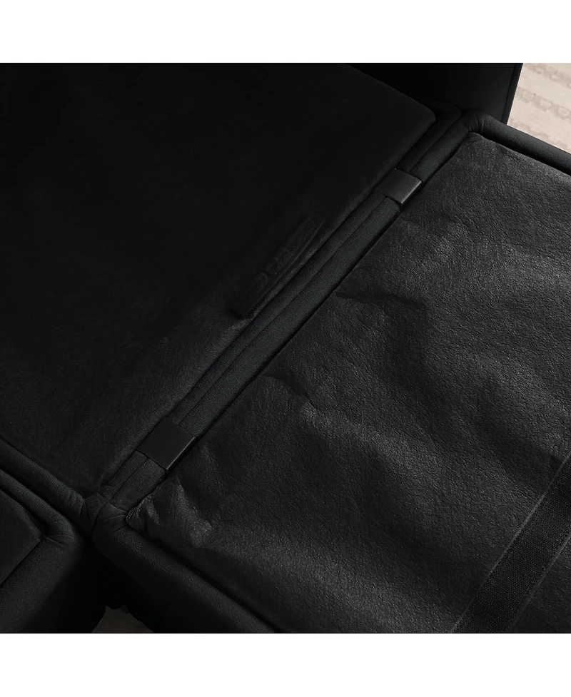 Streamdale Furniture 109 Contemporary L-Shaped Chenille Sectional Sofa with Storage Ottoman