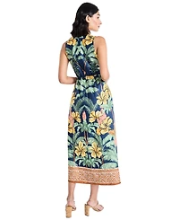 Maggy London Women's Sleeveless Printed Midi Dress