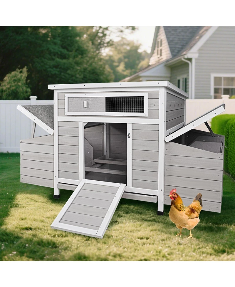 Mondawe 58" Fir Wood Outdoor Storage