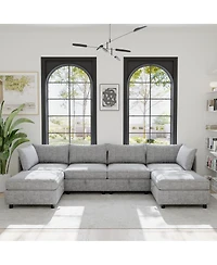 Streamdale Furniture Modular Sectional Sofa with Storage and Sleeper Function