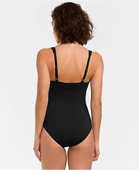 Lands' End Women's D-Cup Sweetheart Underwire Wrap One Piece Swimsuit