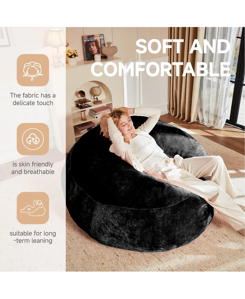 Streamdale Furniture 6FT Memory Foam Bean Bag Chair for Adults & Teens
