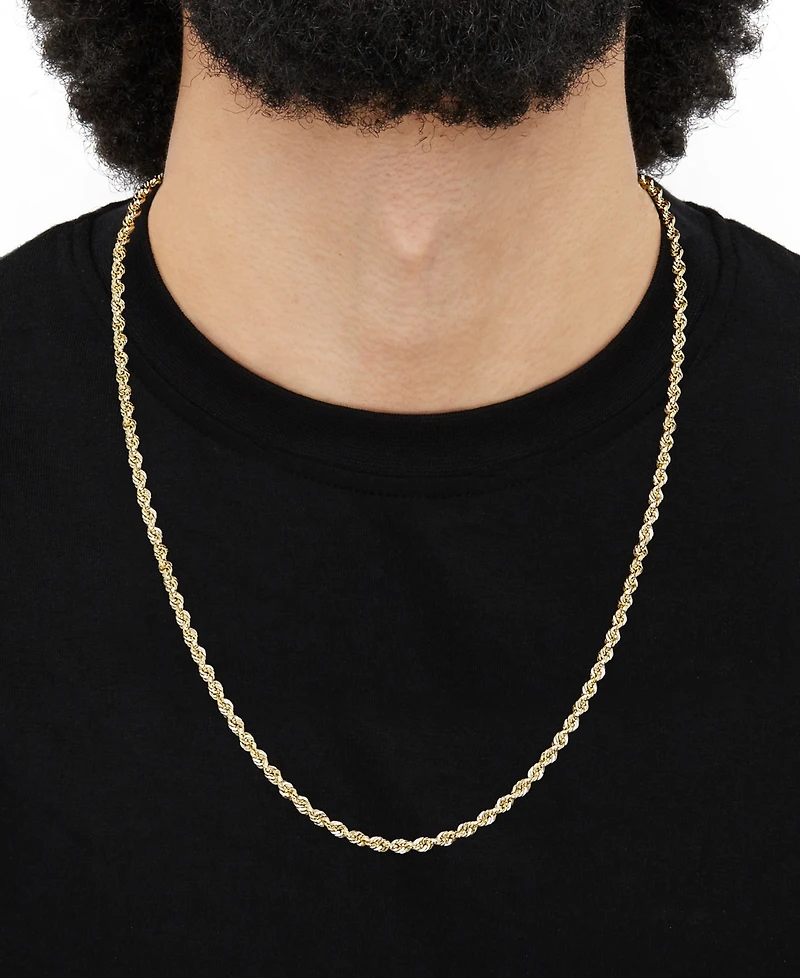 Macy's Hollow Rope Chain Necklace in 14k Yellow Gold