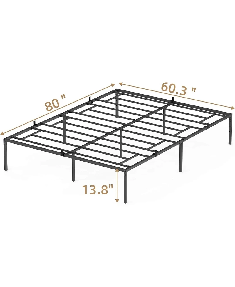 gaomon Metal Bed Frame, Platform Bed Frame with Steel Slat Support Heavy Duty Frame, No Box Spring Needed, Easy Size