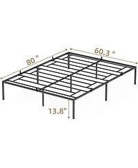 gaomon Metal Bed Frame, Platform Bed Frame with Steel Slat Support Heavy Duty Frame, No Box Spring Needed, Easy Size