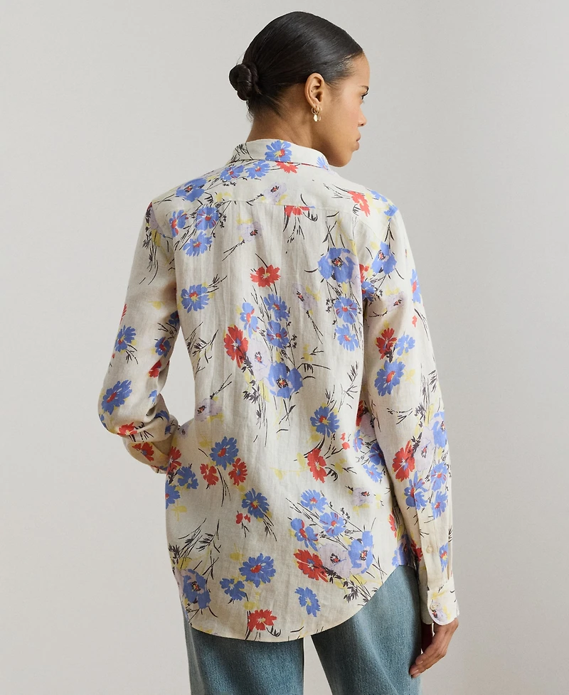 Lauren Ralph Women's Relaxed Fit Collared Shirt