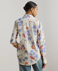 Lauren Ralph Women's Relaxed Fit Collared Shirt