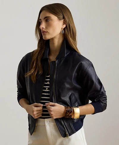 Lauren Ralph Women's Spread Collar Long-Sleeve Jacket