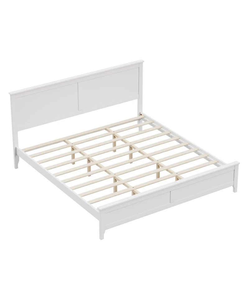 Streamdale Elegant Pine Wood and Mdf King Size Platform Bed