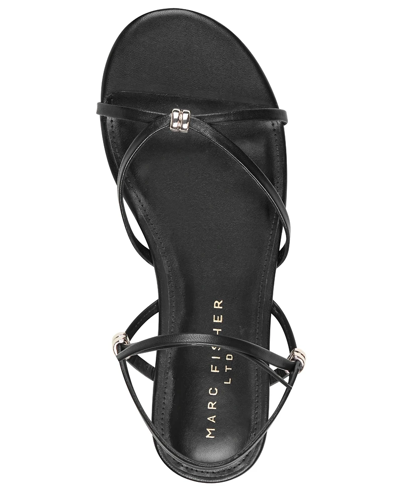 Marc Fisher Ltd Women's Este Leather Strappy Tie-Up Sandals