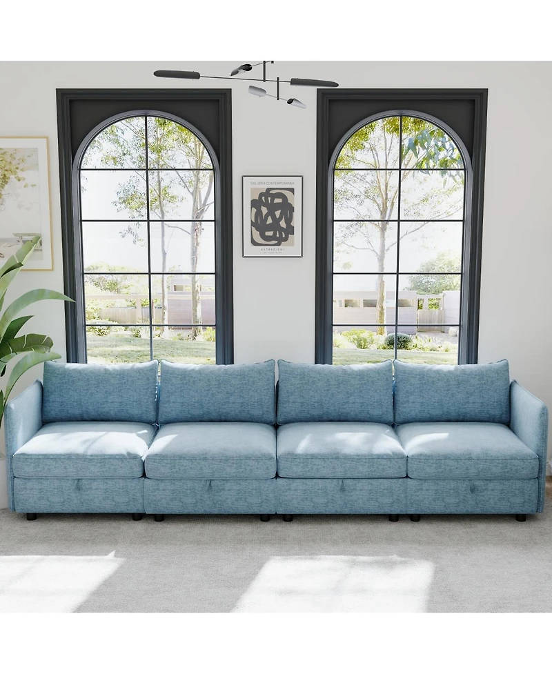 Streamdale Furniture Modular Sectional Sofa with Storage and Sleeper Functionality